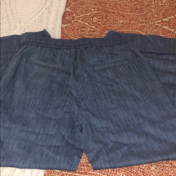 Loft Chambray Wideleg Pant - Picture 4 of 4